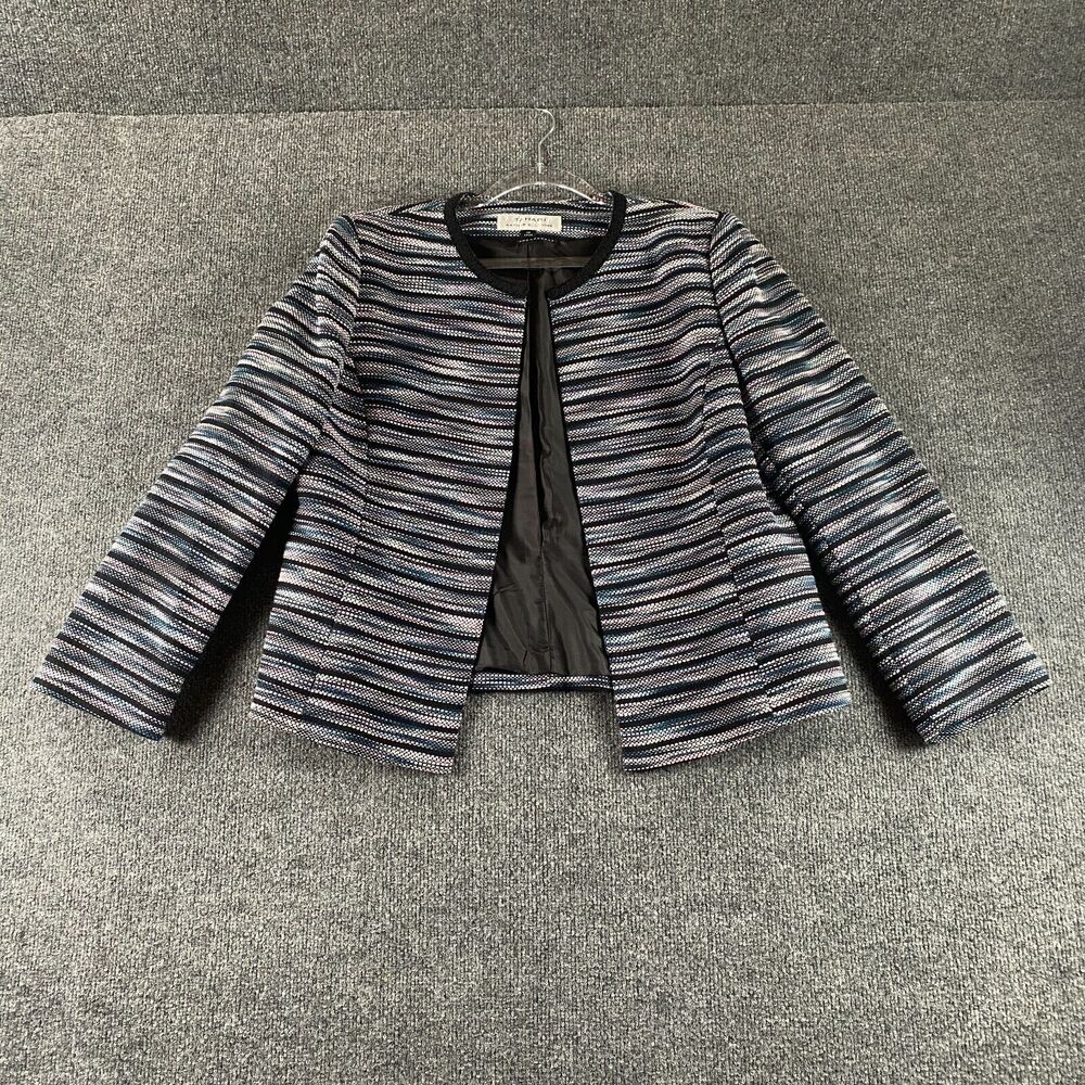 Tahari White Black Jacket Womens Size 10